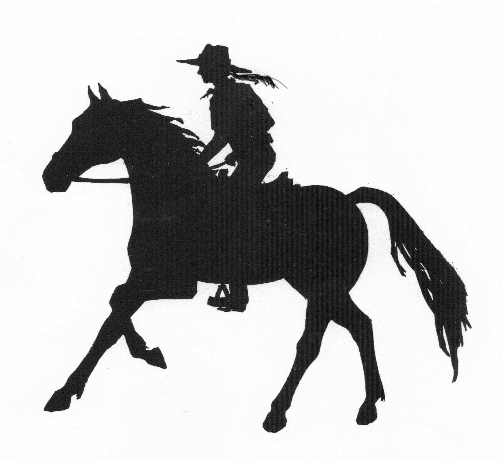silhouette of girl riding a horse on a riding safari by Sophie Neville