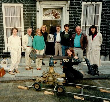 Sophie Neville not at 10 Downing Street but on the lot at Elstree Studios