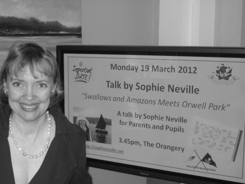 Sophie Neville speaking at Orwell Park near Ispwich