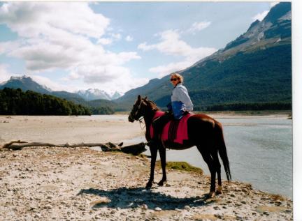 Sophie Neville riding in New Zealand