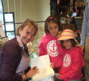 Sophie Neville signing books in Ambleside