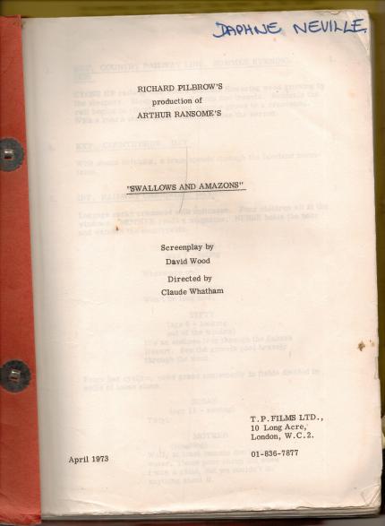 David Wood's screenplay of Swallows and Amazons