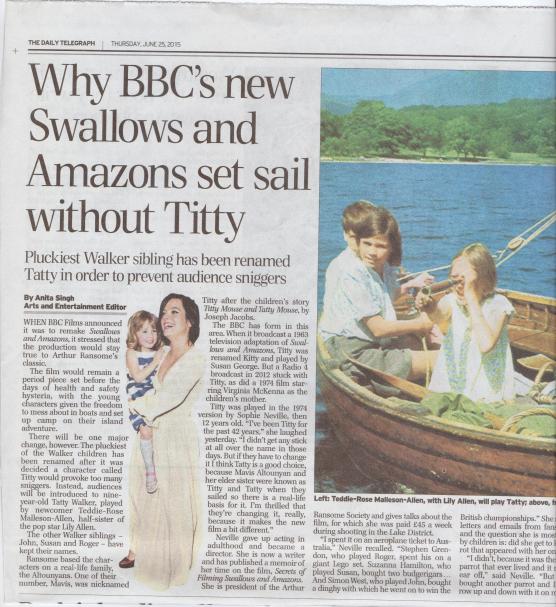 Daily Telegraph - 25th July 2015