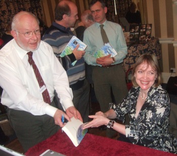 Sophie Neville signing books