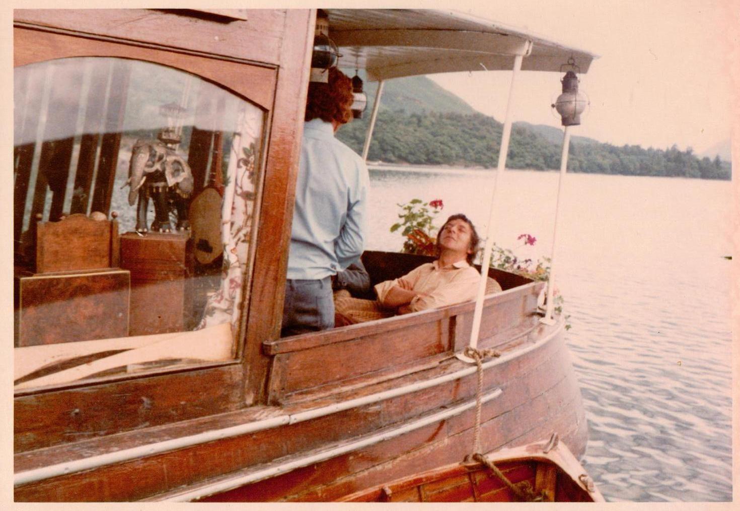 Neville C Thompson on the houseboat