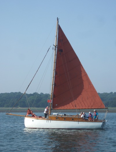 Arthur Ransome's cutter the Nancy Blackett sailing on the Orwell