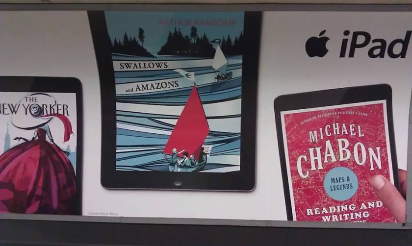 Apple iPad ad in the London Underground