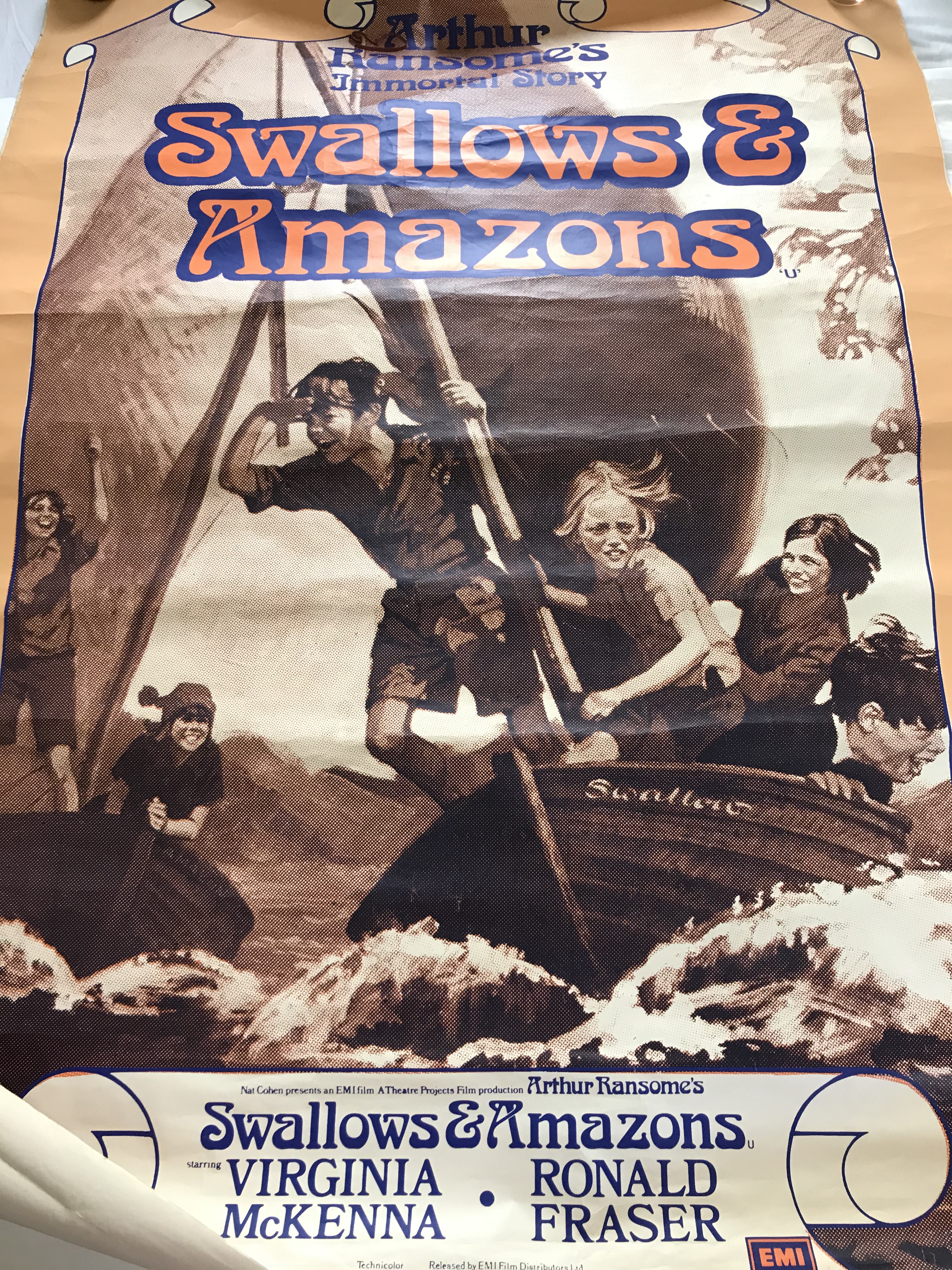 Swallows and Amazons (1974) sepia film poster (c) StudioCanal