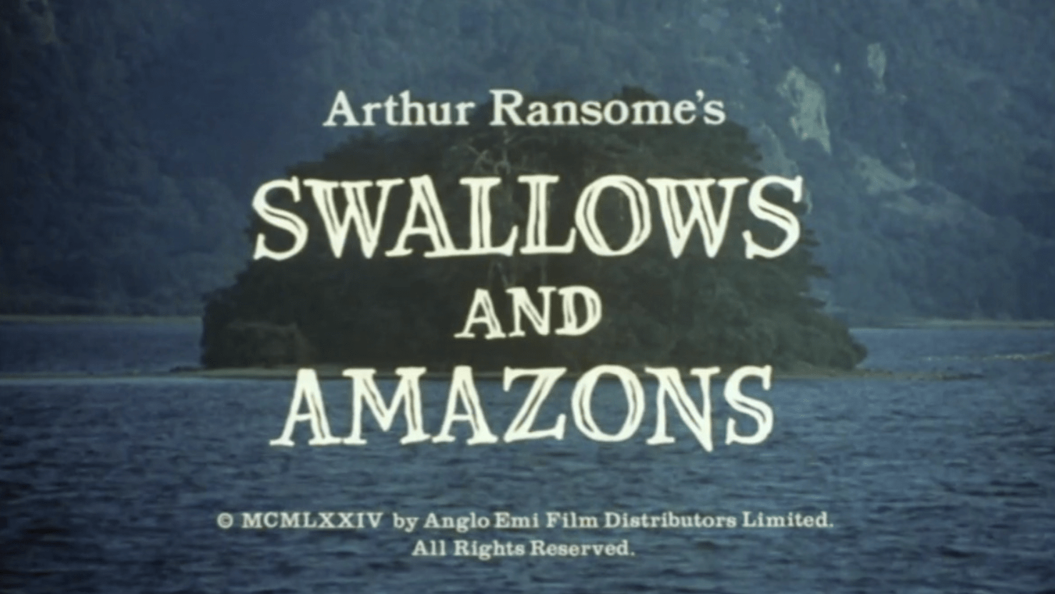 Swallows and Amazons title graphics EMI Films 1974